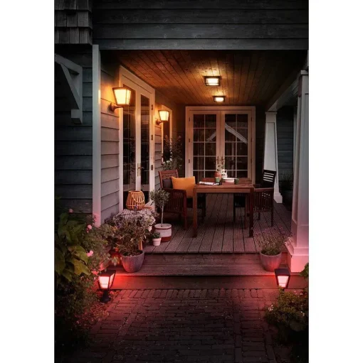 Applique Murale Philips Hue Ambiance White & Color Econic Led Noir, 1 Lumiere, Changeur De Couleurs