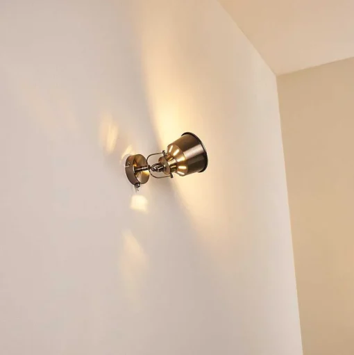Applique Murale Safari Chrome Brosse, 1 Lumiere