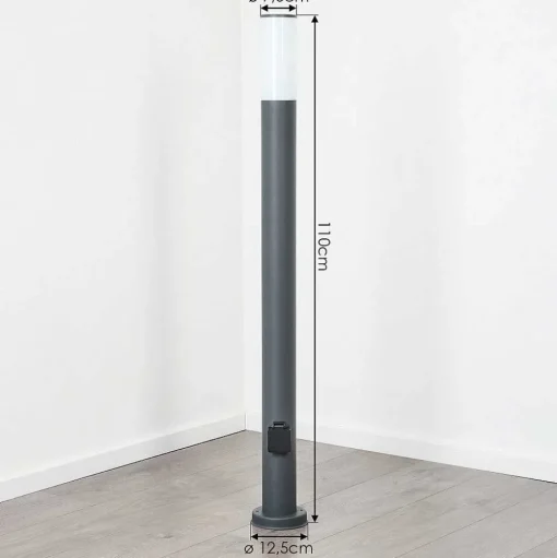 Borne Lumineuse Caserta Anthracite, 1 Lumiere