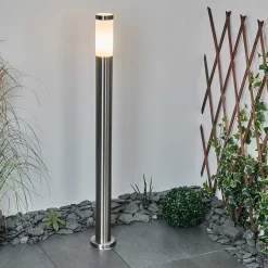 Borne Lumineuse Sessa Nickel Mat, 1 Lumiere