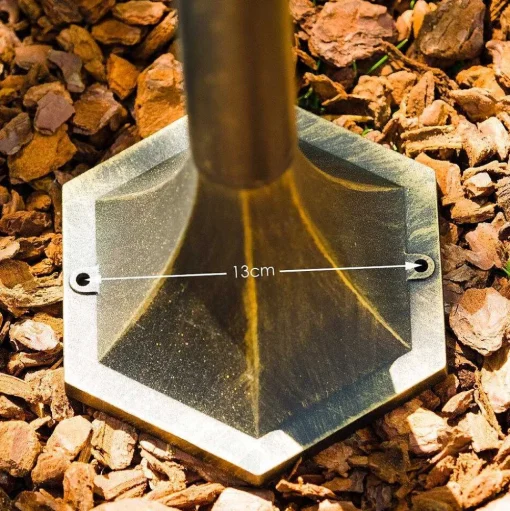 Lampadaire D'Exterieur Hongkong Bronze, Or, 1 Lumiere