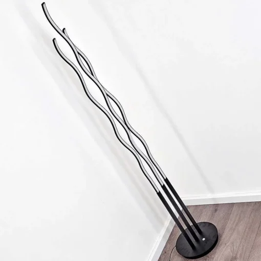 Lampadaire Mapleton Led Noir, 3 Lumieres, Telecommandes
