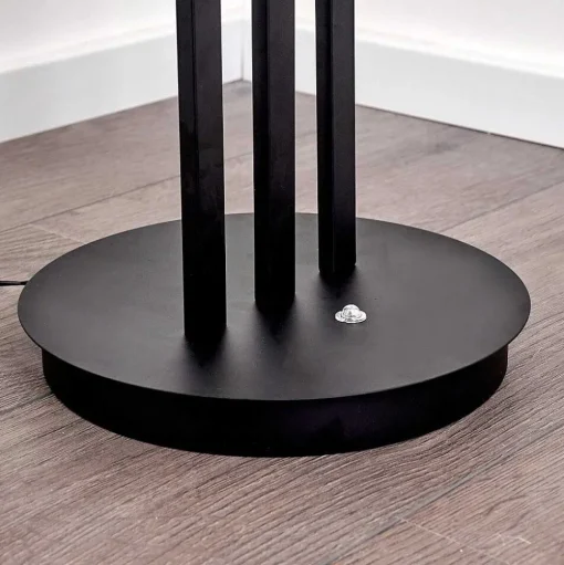Lampadaire Mapleton Led Noir, 3 Lumieres, Telecommandes