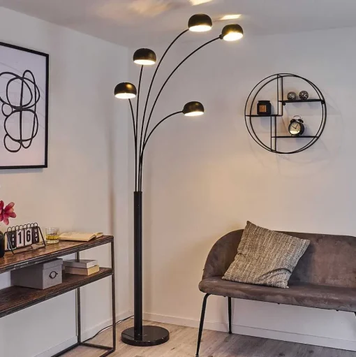 Lampadaire Nikkala Noir, 5 Lumieres
