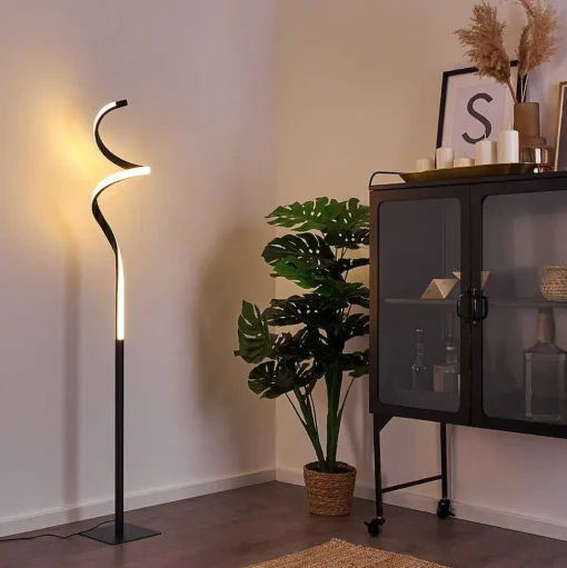 Lampadaire Pitasch Led Noir, 1 Lumiere