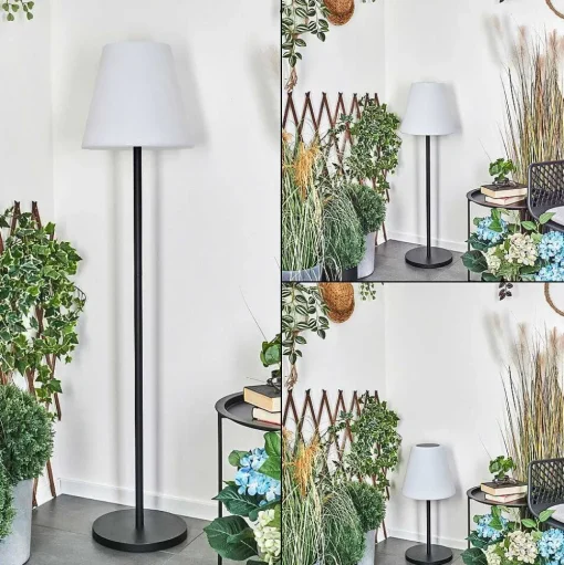 Lampadaire Solaire D'Exterieur Fisao Led Noir, 41 Lumieres, Telecommandes