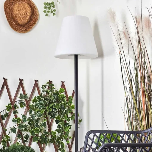 Lampadaire Solaire D'Exterieur Fisao Led Noir, 41 Lumieres, Telecommandes