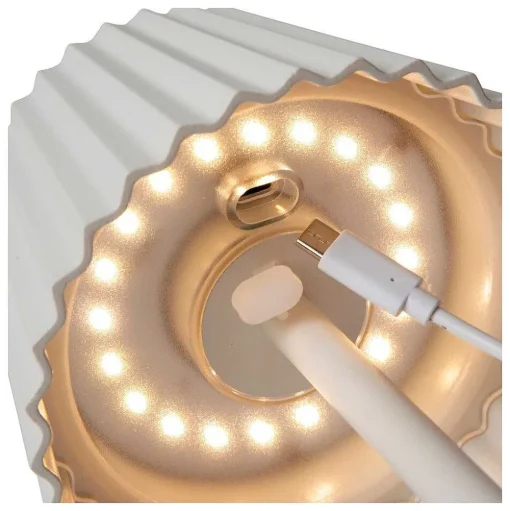 Lampe A Poser Lucide Justine Led Blanc, 1 Lumiere