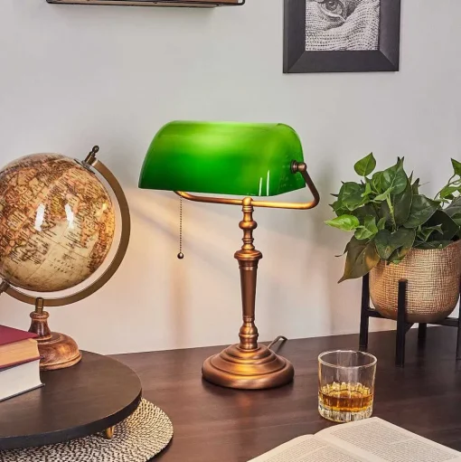 Lampe De Table Argyle Bronze, 1 Lumiere