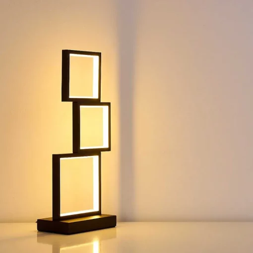 Lampe De Table Bacolod Led Noir, 1 Lumiere