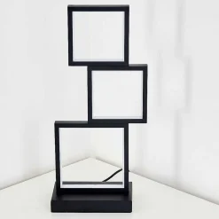 Lampe De Table Bacolod Led Noir, 1 Lumiere