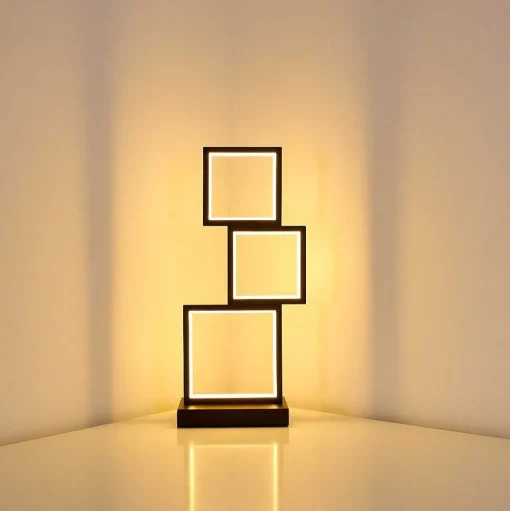 Lampe De Table Bacolod Led Noir, 1 Lumiere