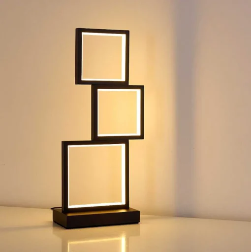 Lampe De Table Bacolod Led Noir, 1 Lumiere