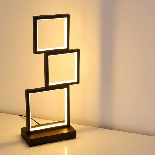 Lampe De Table Bacolod Led Noir, 1 Lumiere