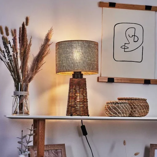 Lampe De Table Balifoudray Ecru, Noir, 1 Lumiere