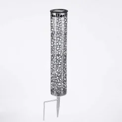 Lampe Solaire Hankinson Led Noir, Argente, 1 Lumiere