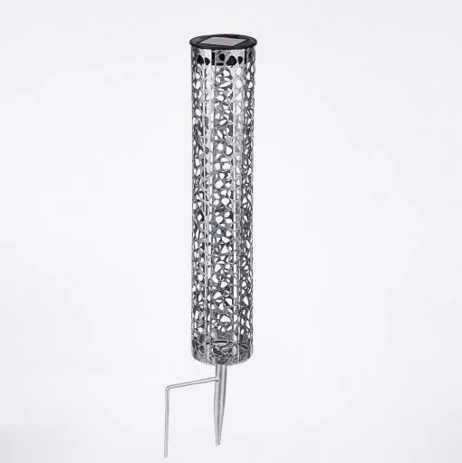 Lampe Solaire Hankinson Led Noir, Argente, 1 Lumiere