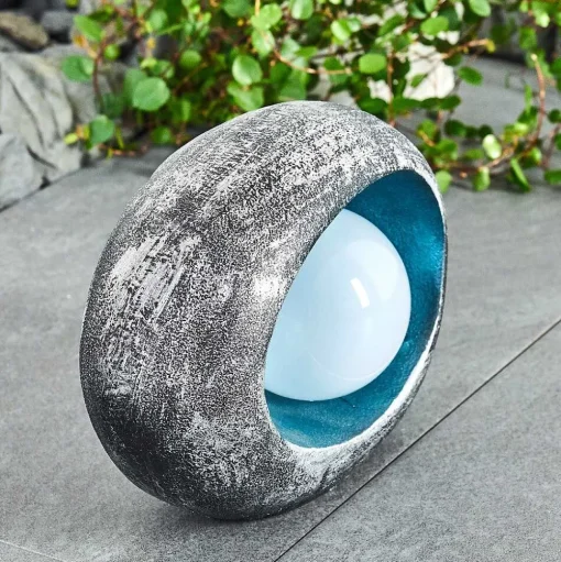 Lampe Solaire Interlaken Led Bleu, Gris, Argente, 1 Lumiere