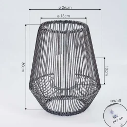 Lampe Solaire Mendola Led Gris, 1 Lumiere