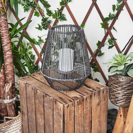 Lampe Solaire Mendola Led Gris, 1 Lumiere