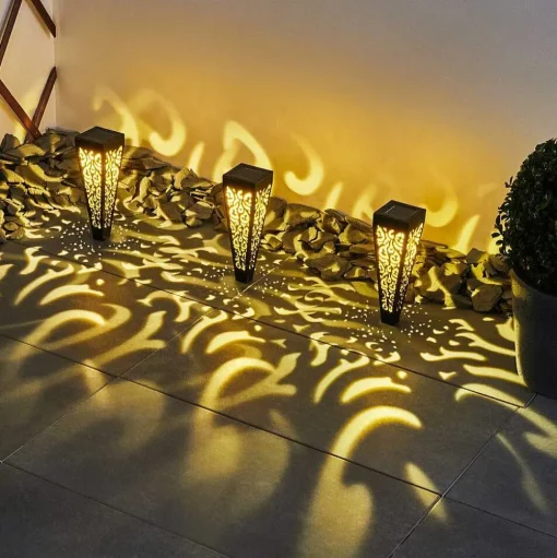 Lampe Solaire Staranzano Led Jaune, Noir, 1 Lumiere