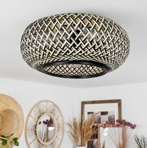 Plafonnier Alavi Noir, 1 Lumiere