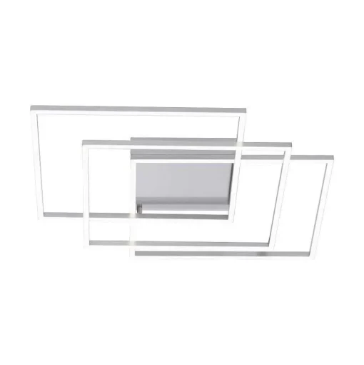 Plafonnier Paul Neuhaus Q-Inigo Led Nickel Mat, 3 Lumieres, Telecommandes