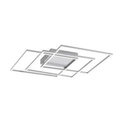 Plafonnier Paul Neuhaus Q-Inigo Led Nickel Mat, 3 Lumieres, Telecommandes