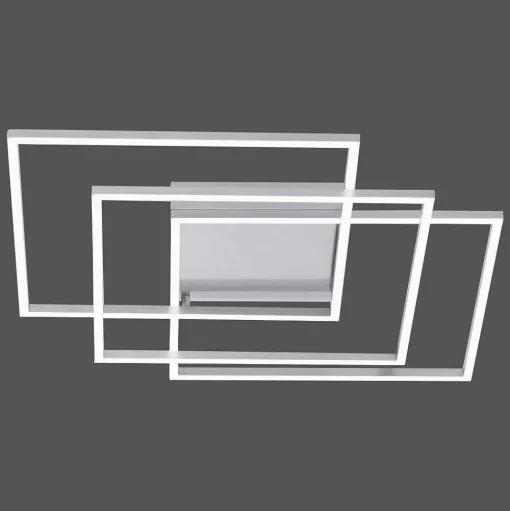Plafonnier Paul Neuhaus Q-Inigo Led Nickel Mat, 3 Lumieres, Telecommandes