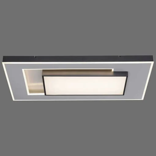 Plafonnier Paul-Neuhaus Q-Alta Led Noir, 1 Lumiere, Telecommandes