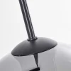 Plafonnier Verre 20 Cm Koyoto Clair, Fume, 5 Lumieres