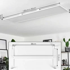 Plafonnier Vex Led Blanc, 1 Lumiere, Telecommandes