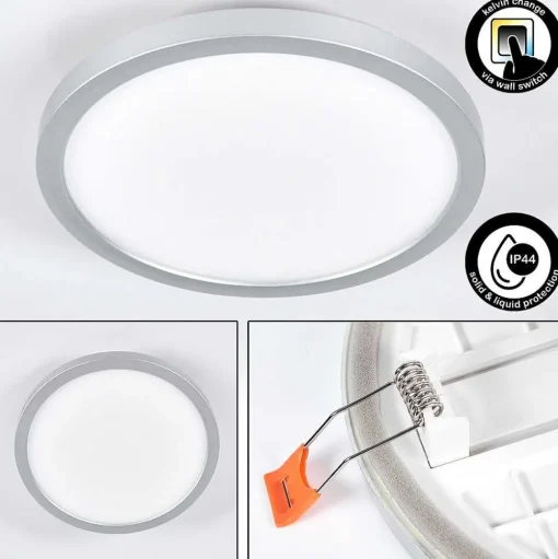 Spot Encastrable Pawcatuck Led Chrome, Blanc, 1 Lumiere